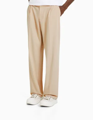 Pantalón sastrero semi jogger wide fit-BERSHKA Discount