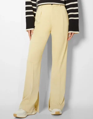 Pantalón straight abertura-BERSHKA Cheap