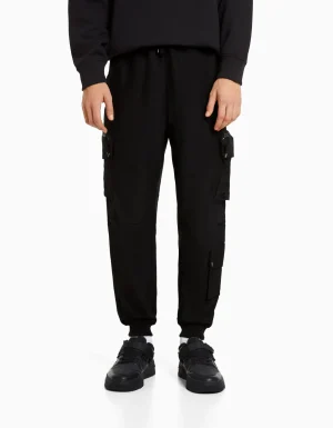 Pantalón técnico jogger multicargo-BERSHKA Store