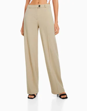 Pantalón wide leg tailoring trabillas-BERSHKA Store