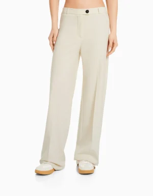 Pantalón wide leg tailoring trabillas-BERSHKA Best Sale