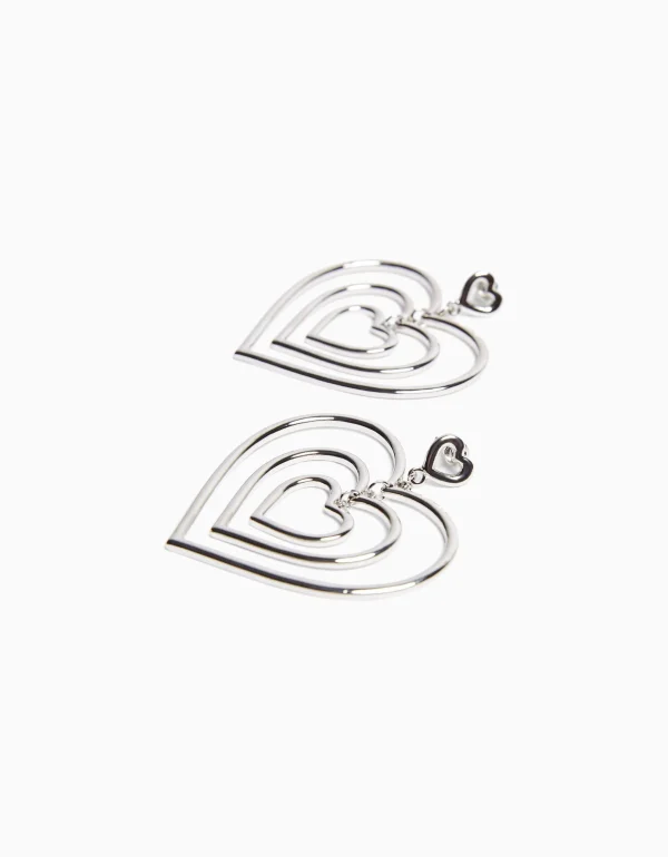 Pendientes corazones-BERSHKA Store