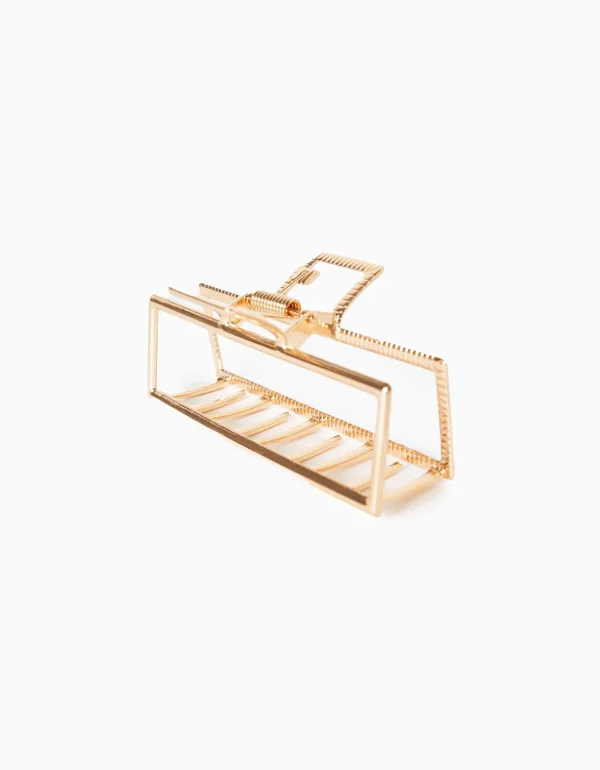 Pinza rectangular efecto metal-BERSHKA Clearance