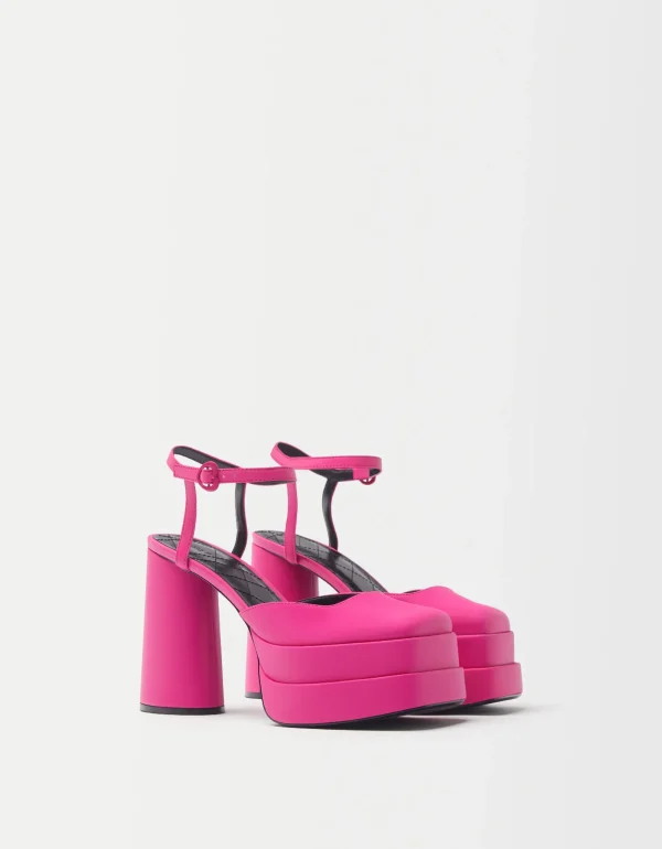 Sandalia tacón plataforma XL-BERSHKA Discount