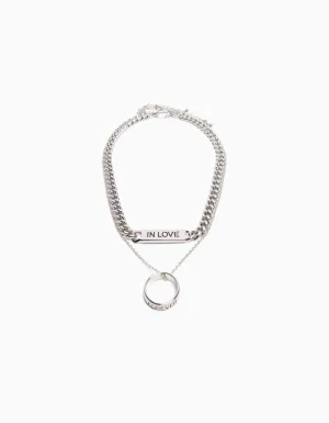 Set 2 collares anillo-BERSHKA Store