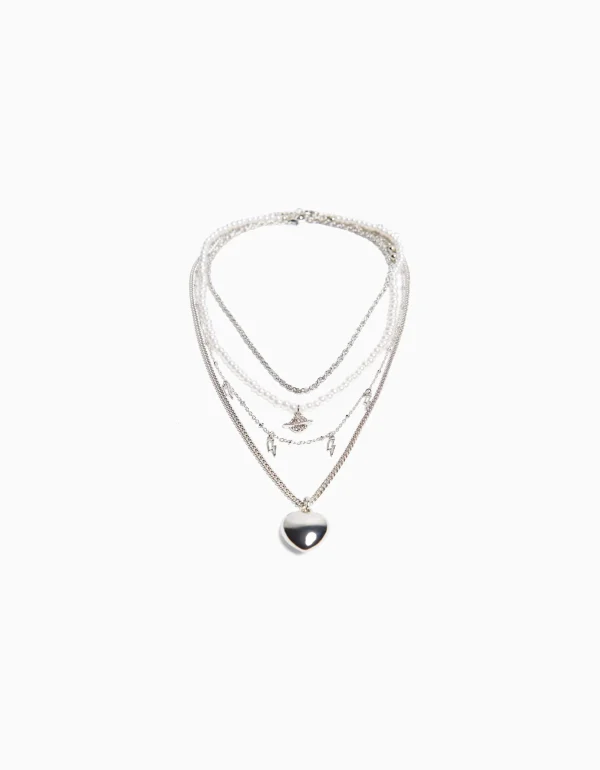 Set 4 collares cadena-BERSHKA Hot