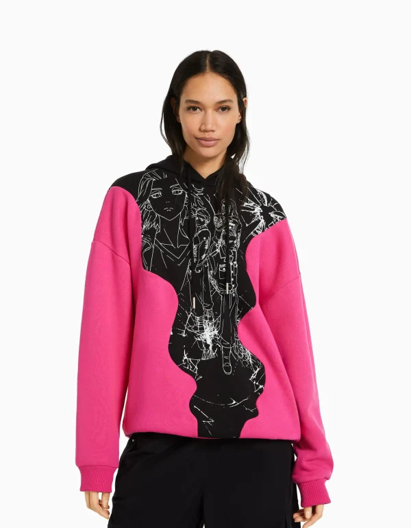 Sudadera capucha print TOKYO REVENGERS-BERSHKA Best Sale
