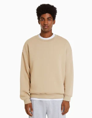 Sudadera cuello redondo oversize-BERSHKA Best