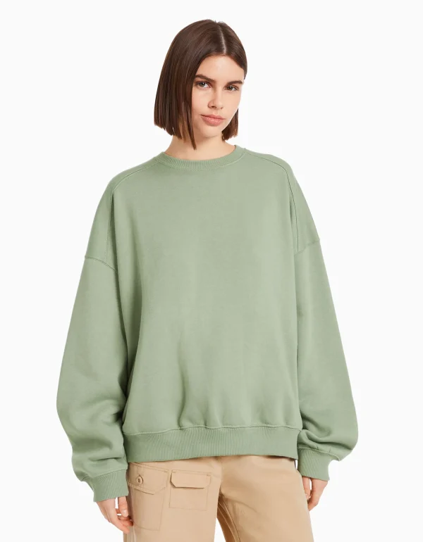 Sudadera cuello redondo oversize-BERSHKA Flash Sale