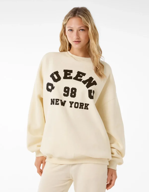 Sudadera oversize print-BERSHKA Cheap