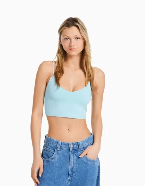 Top tirantes cropped-BERSHKA Outlet
