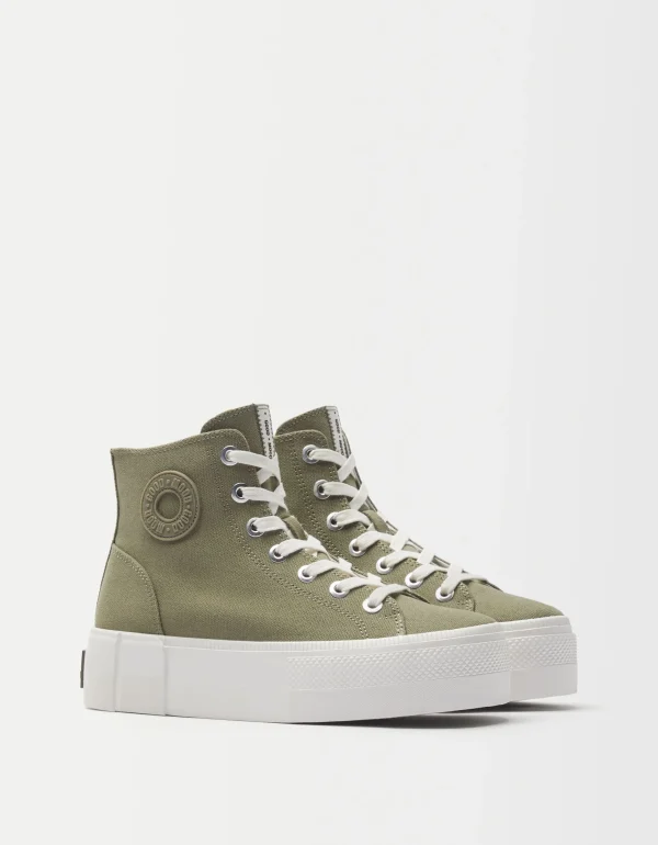 Zapatillas abotinadas plataforma-BERSHKA Store