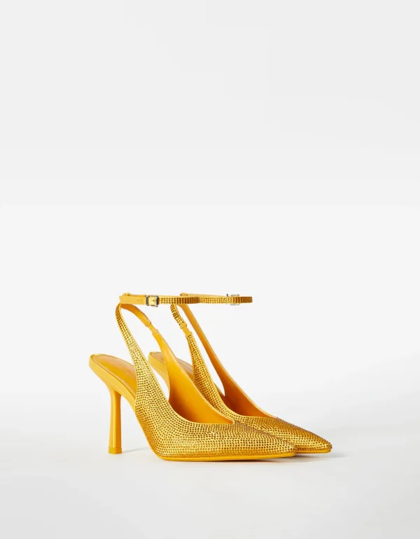Zapato tacón destalonado brillos-BERSHKA Cheap