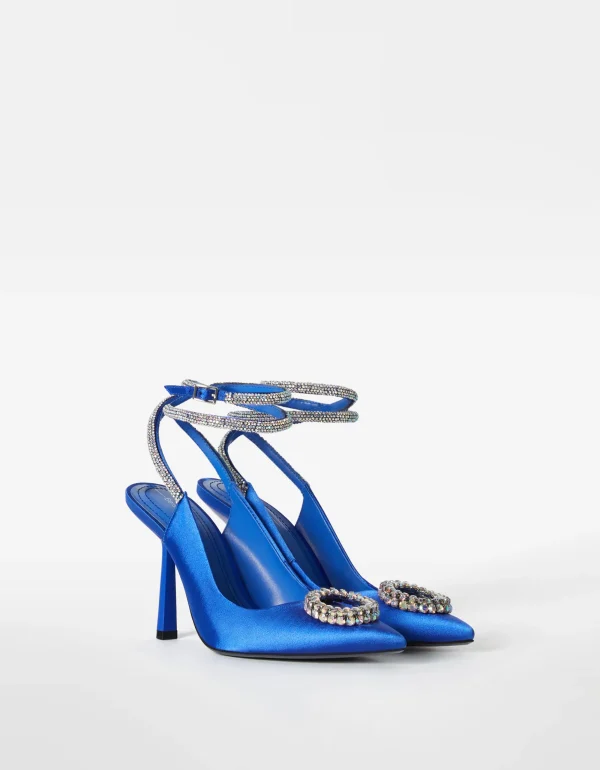 Zapato tacón destalonado brillos-BERSHKA Fashion